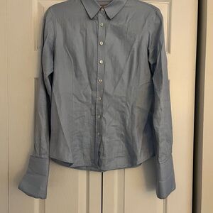 Thomas Pink Light Blue Casual Button Down Shirt